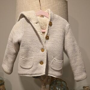 Carter's Cream Knit Kids Jacket with Hood